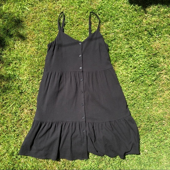 Gap Crinkle Gauze Button-Front Tiered Dress Petite XS - Picture 2 of 7